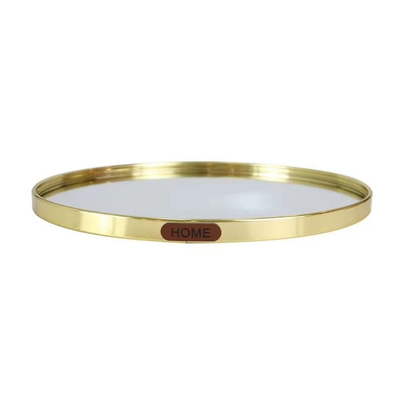 Bandeja Decorativa Redonda Espelhada 29cm Ct4601 - Tt Brasil