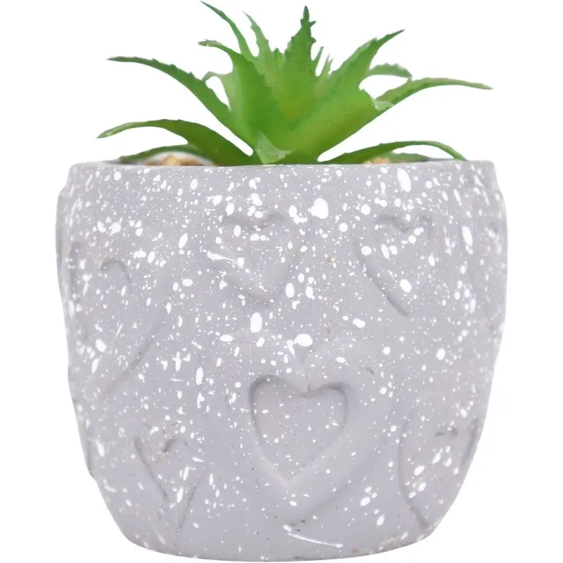 Enfeite Decorativo Suculenta Vaso Coracoes Sortido - Yin´S Home