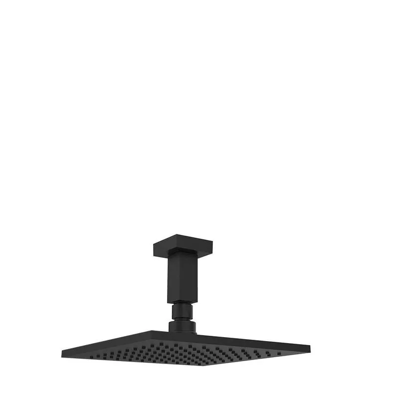 Chuveiro Articulado De Teto Versata 120 Preto Fosco Fani 10cm