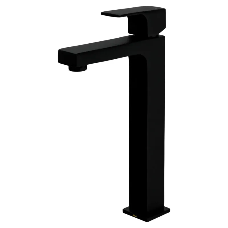 Misturador Mono Mesa Bica Alta Retta Preto Fosco Fani
