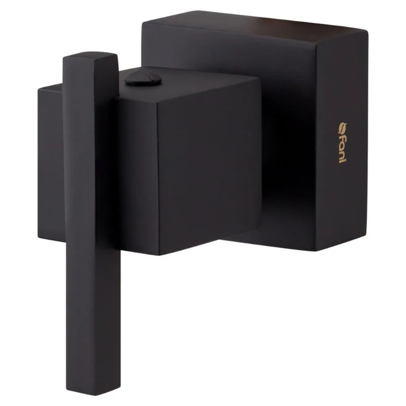Acabamento Registro Base Deca 3/4 Eros 509BK640 Preto Fosco Fani - Fani
