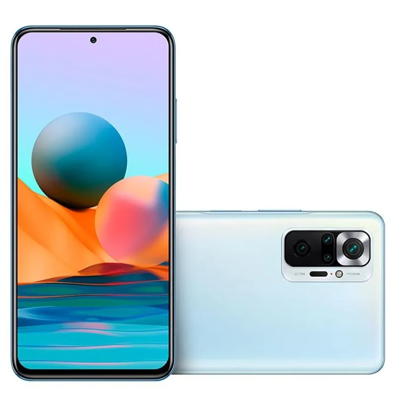 Smartphone Xiaomi Redmi Note 10 Pro 128GB 6GB RAM Tela de 6.67 Polegadas Azul