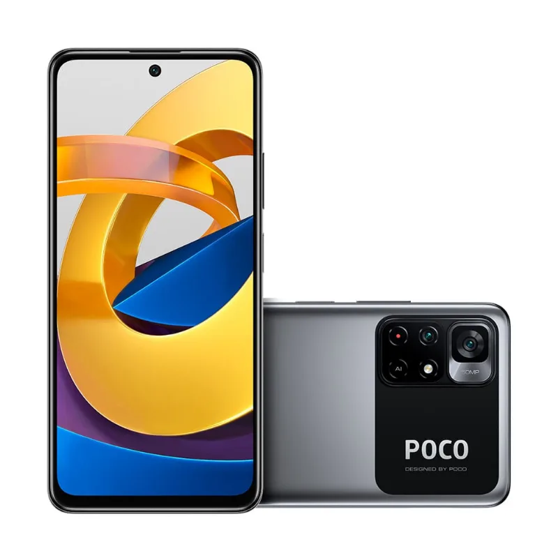 Smartphone Xiaomi POCO M4 Pro 128GB 5G Tela 6,6'' 6GB RAM Câmera 50MP + 8MP Preto - Xiaomi
