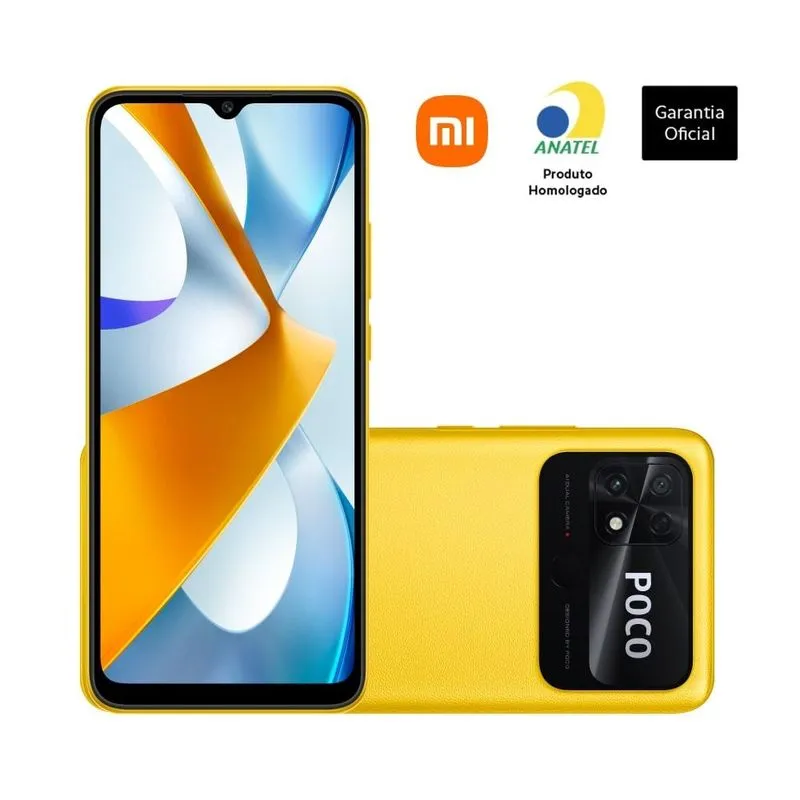 Smartphone Poco C40 Tela 6,71 4GB+64GB, Amarelo