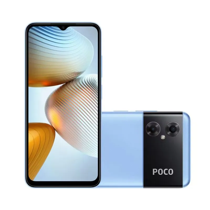Smartphone Xiaomi POCO M4 5G 128GB Tela 6,58 Polegadas 6GB de RAM Câmera Traseira Dupla Android 12 Octa-Core Azul