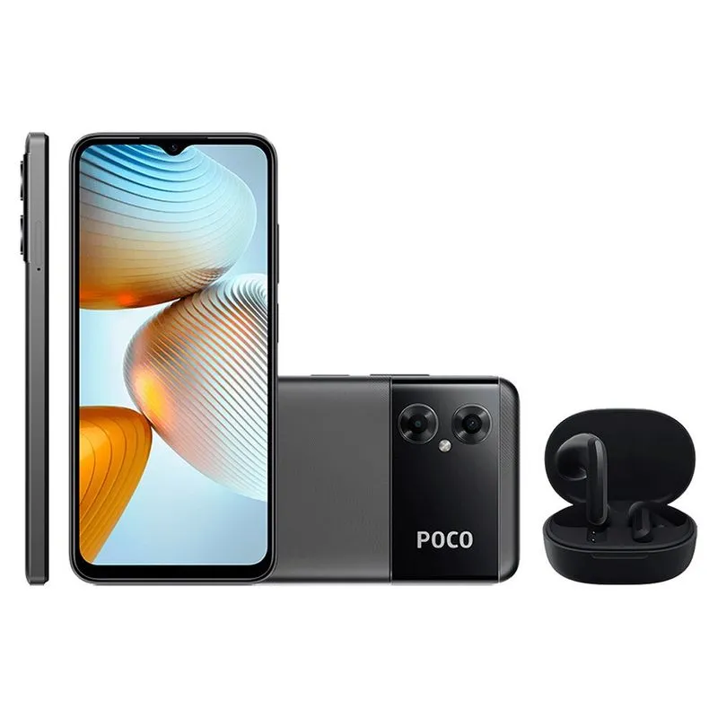 Smartphone Poco M4 5G CMB34 6GB RAM 128GB Xiaomi, Preto Preto