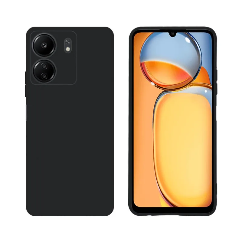 CAPA PROTETORA DE SILICONE PARA SMARTPHONE XIAOMI REDMI 13C, PRETO