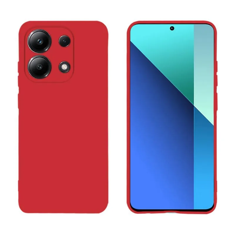 CAPA PROTETORA DE SILICONE PARA REDMI NOTE 13, VERMELHO