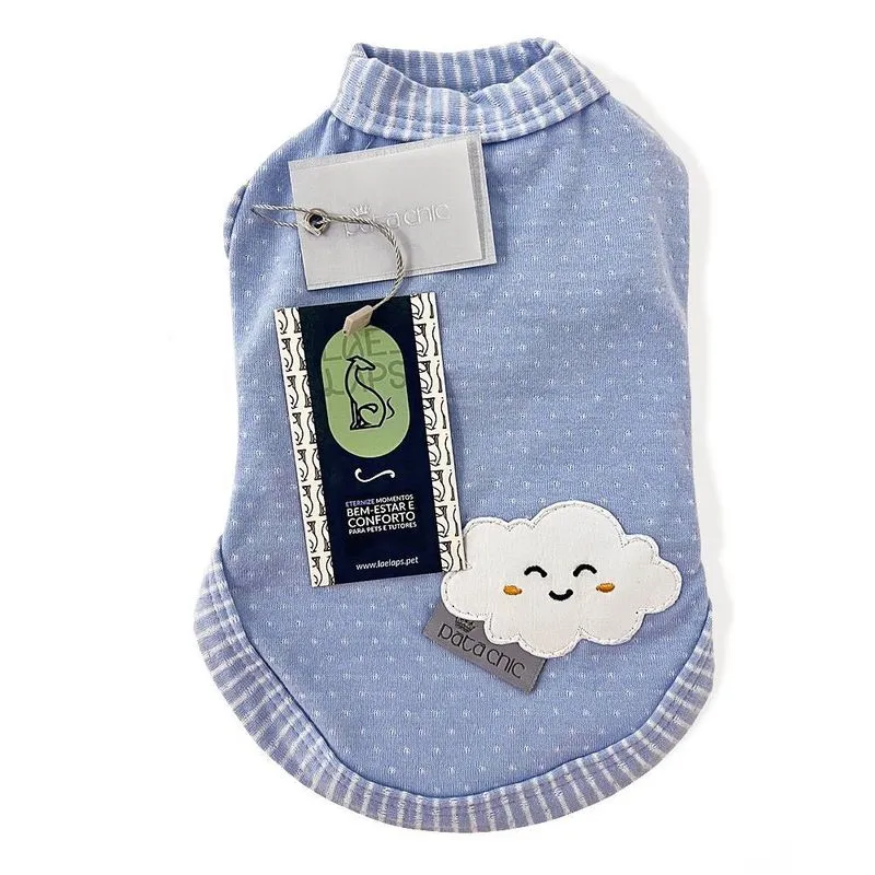 Roupinha Para Cachorros Pijaminha Nuvem Azul Pata Chic -Pp