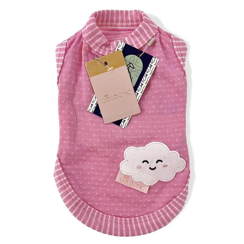 Roupinha Para Cachorros Pijaminha Nuvem Rosa Pata Chic -Pp