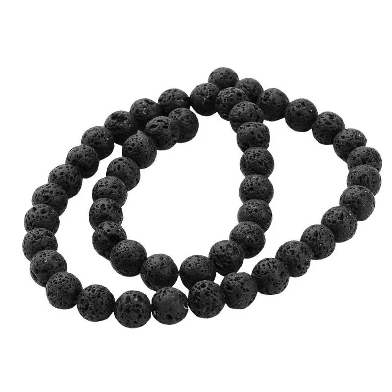 Fio De Pedra Natural Lava Vulcânica 8mm