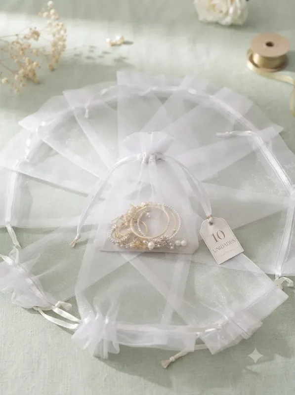 10 pçs sacolinha medida 15*20cm , embalagem de organza para bijuterias, saco de presente, Lembrancinhas de festa de casa