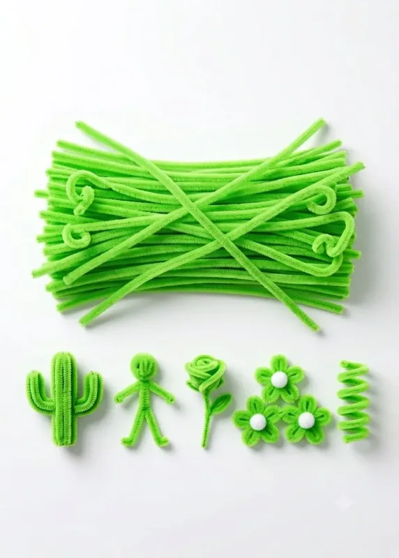 Limpador De Cachimbo, Hastes De Chenille - Kit C/ 100 Un. Verde