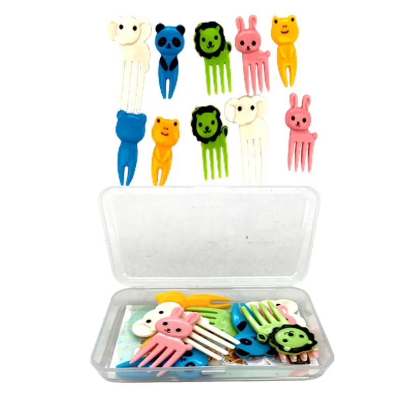 10 Garfinhos Infantil Plástico P/ Frutas Palitinhos, Lanches