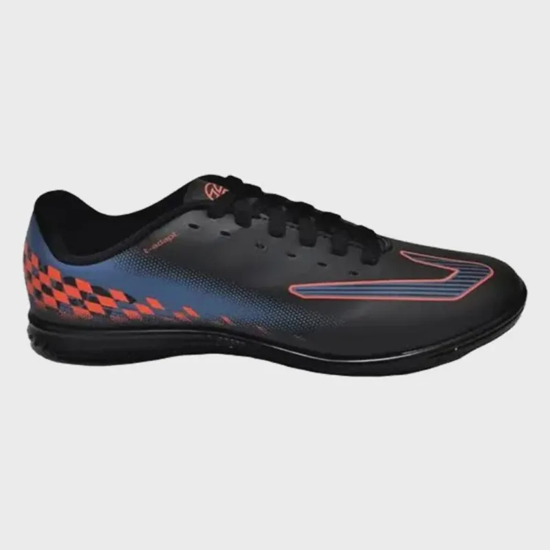 Chuteira society topper top strike iii - preto/azul/coral masculino