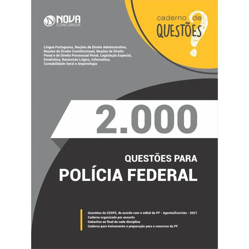 Apostila Questões Pf - Polícia Federal 2000 Gabaritadas