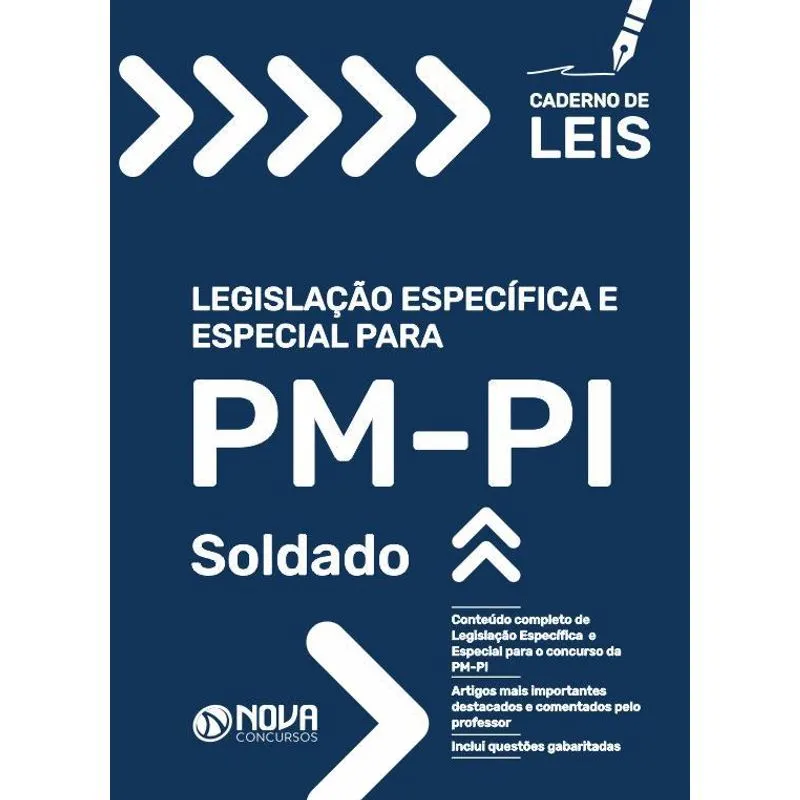 Apostila Caderno De Leis Pm Pi - Soldado