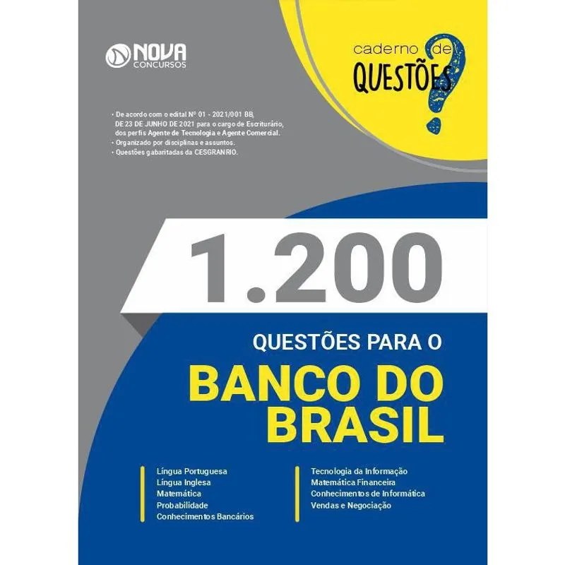 Apostila Caderno De Testes Banco Do Brasil - Gabaritadas