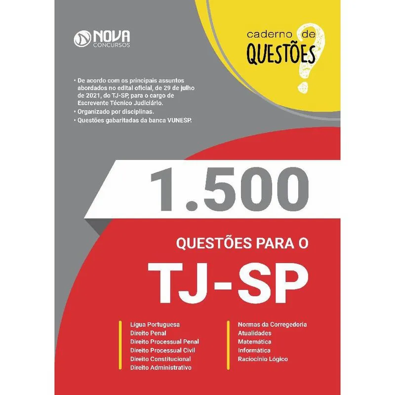 Apostila Caderno Questões Gabaritadas - Tj-Sp
