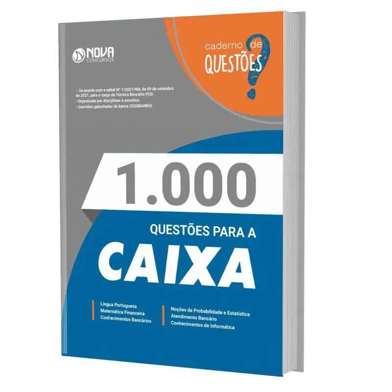 Apostila Caderno De Questões Gabaritadas Para Caixa
