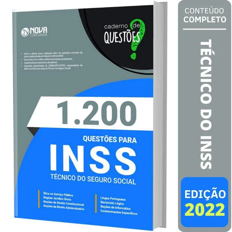 Livro Questões Gabaritadas Inss - Técnico Do Seguro Social