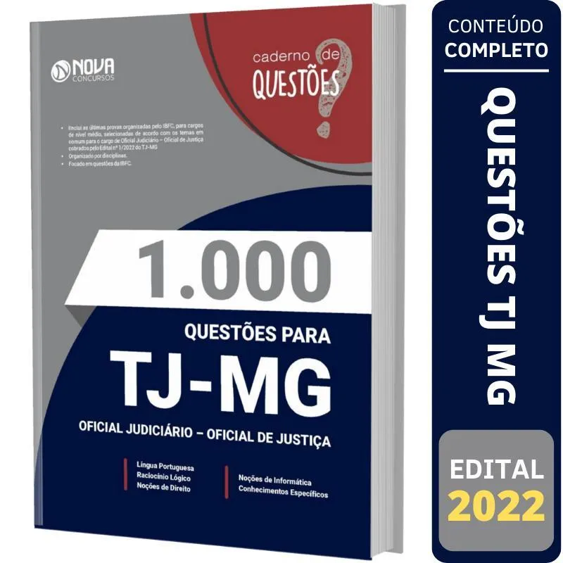 Apostila Questões Gabaritadas Tj Mg - Oficial Judiciário