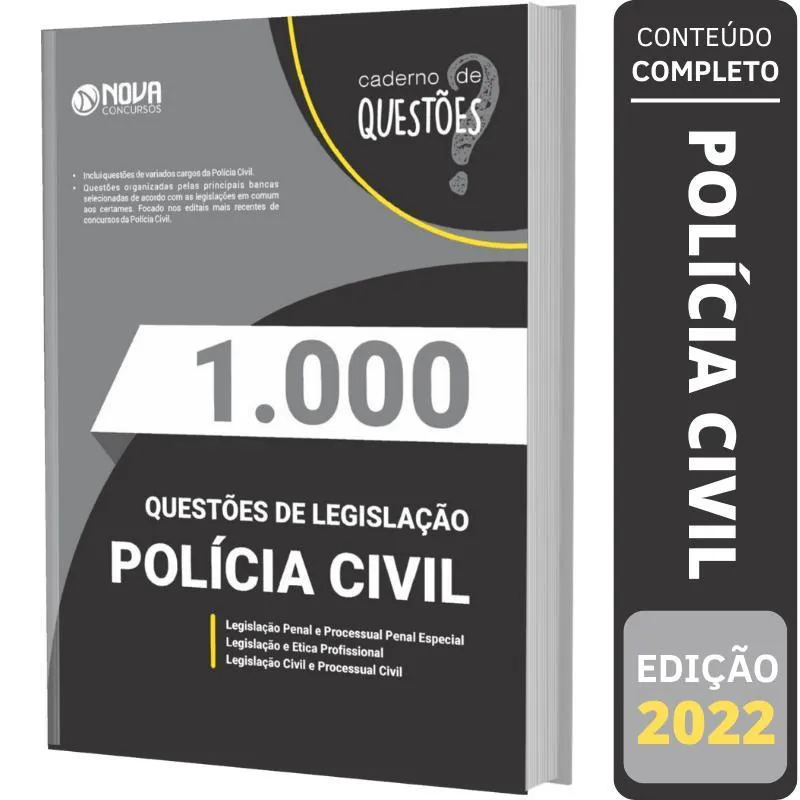 Livro Questões Gabaritadas Legislações Para Polícia Civil