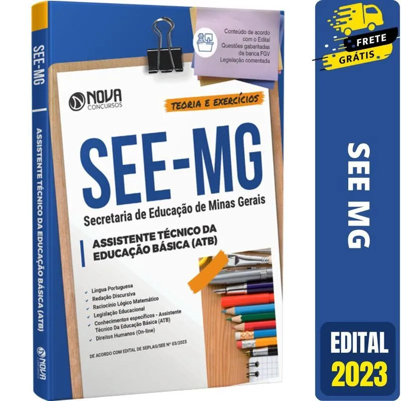 Apostila See Mg 2023 Assistente Técnico Da Educação Básica