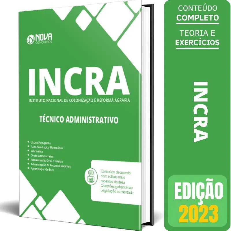 Apostila Concurso Incra 2023 - Técnico Administrativo