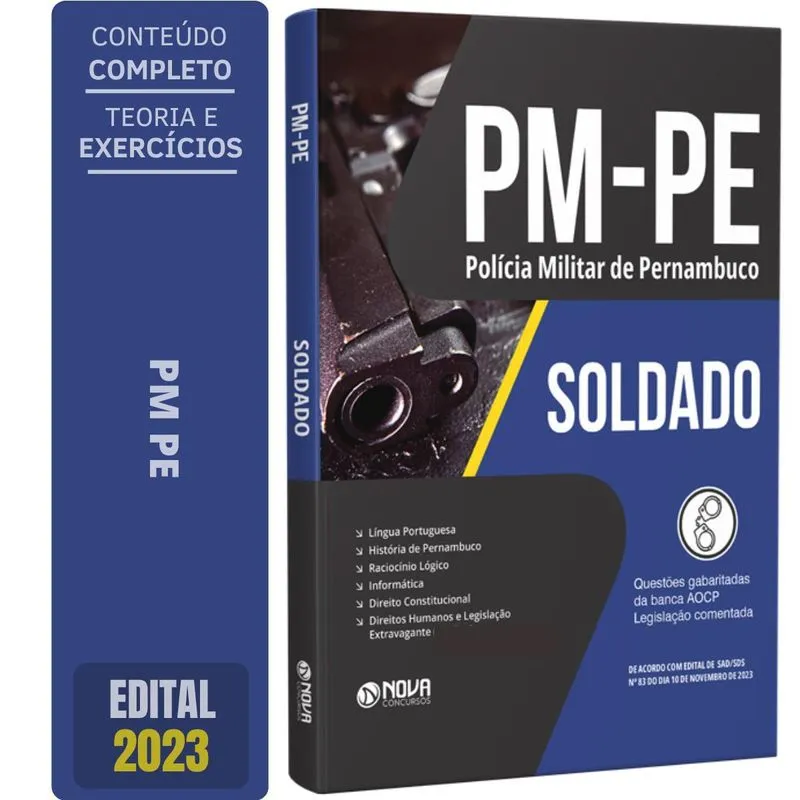 Apostila Concurso Pm Pe 2024 - Soldado