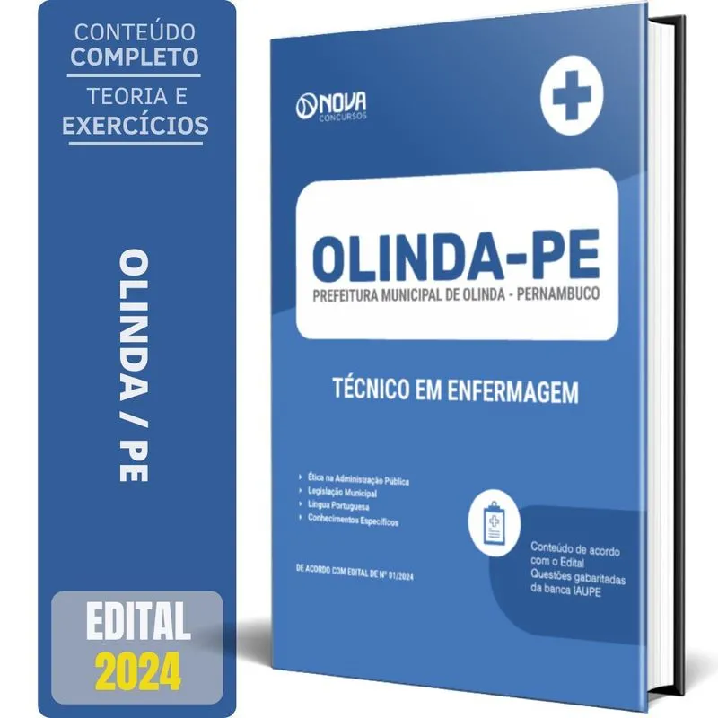 Apostila Prefeitura De Olinda Pe 2024 - Técnico De Enfermagem