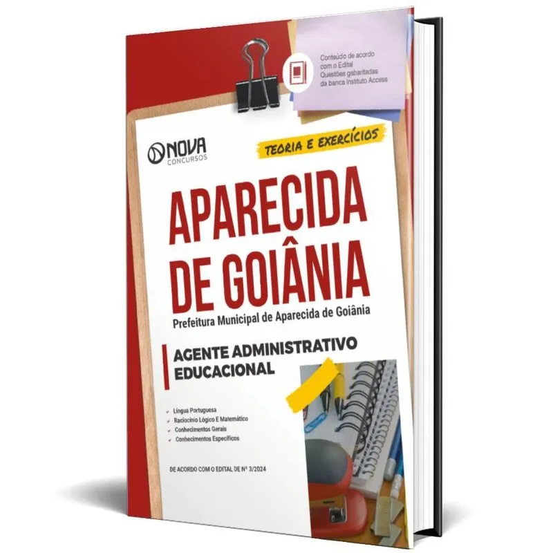 Apostila Prefeitura Aparecida Goiânia Go 2024 Agente