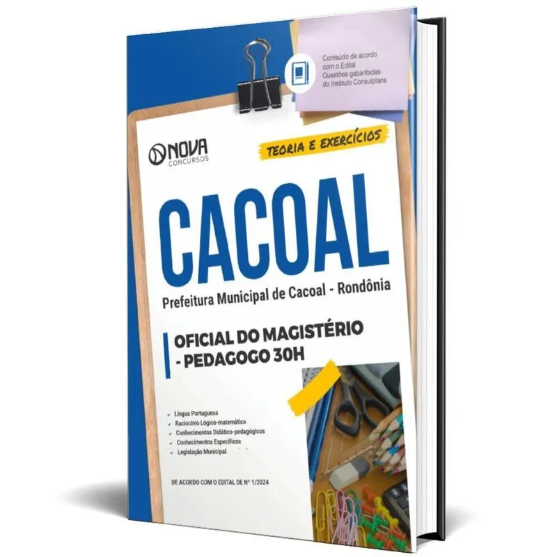 Apostila Prefeitura Cacoal Ro 2024 Oficial Do Magistério