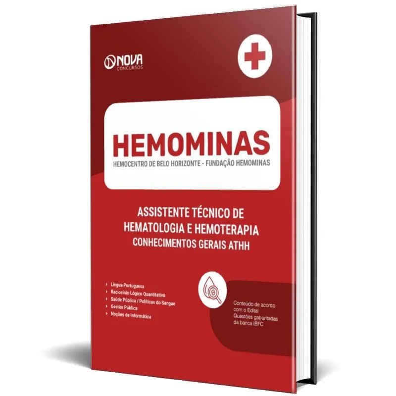 Apostila Hemominas 2024 Assistente Técnico Hematologia E