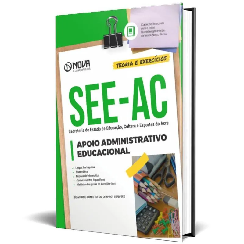 Apostila See Ac 2024 - Apoio Administrativo Educacional