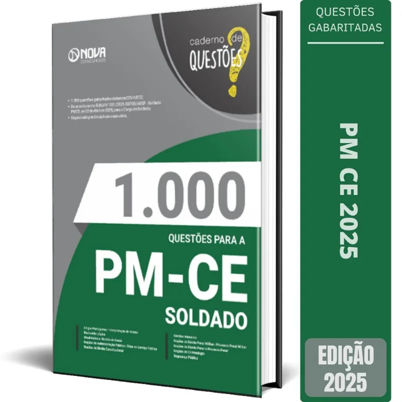 Livro De Questões Gabaritadas Para A Pm-Ce 2025 - Soldado