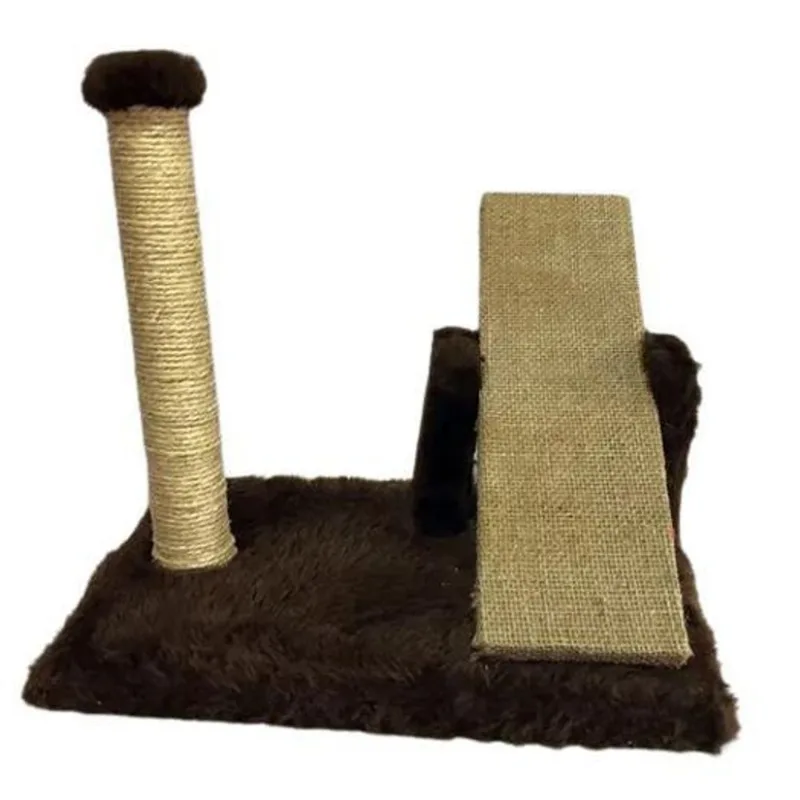 Arranhador Para Gatos Mini Poste Com Gangorra Maarrom