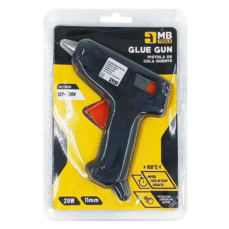 Pistola de Cola Quente Bivolt 20w em Plástico MB