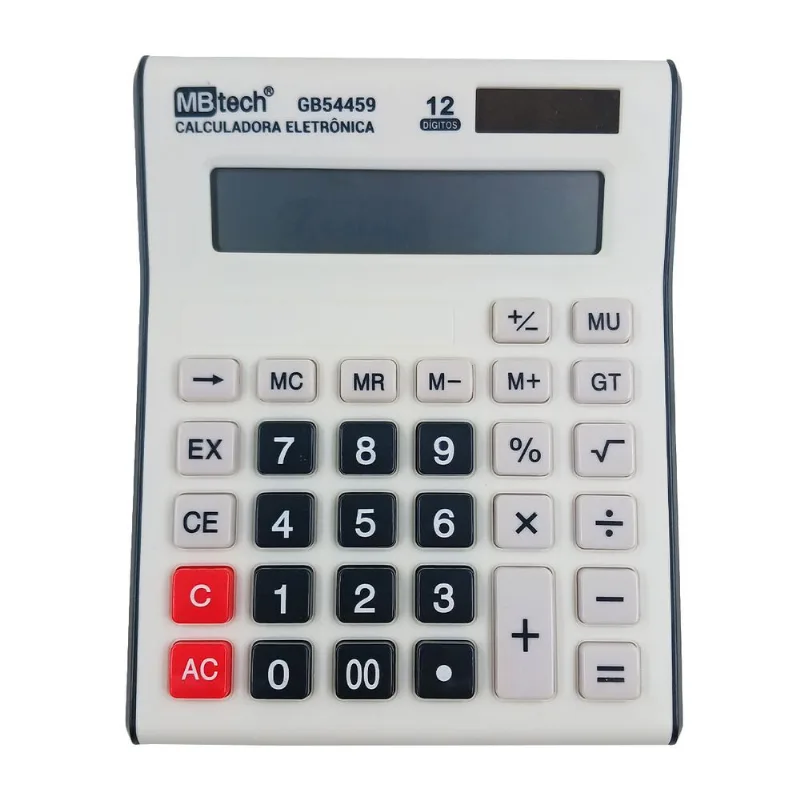 Calculadora de Mesa 12 Dígitos 17x14cm em Plástico MBtech