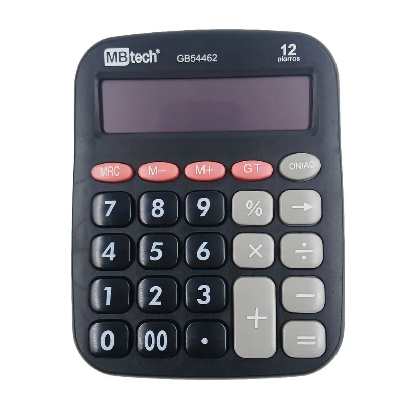 Calculadora de Mesa 12 Dígitos 16x12cm em Plástico MBtech