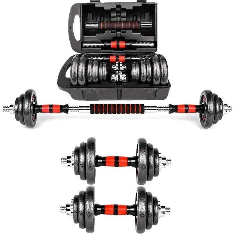 Halter Ajustável Kit 20kg Musculação Dumbbell Fitness Barra