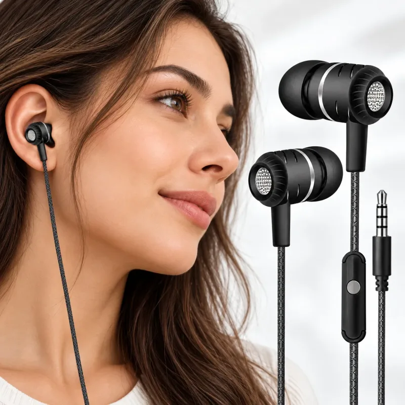 Fone De Ouvido Com Fio P2 Microfone Estéreo Extra Bass 1,3M