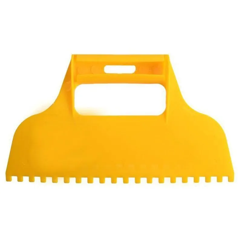 Espatula De Plastico Dentada Para Pintura Amarelo 23x12,5cm