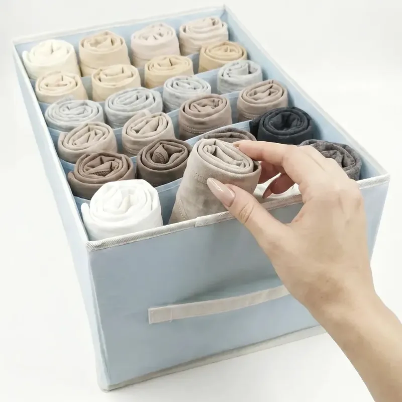 Organizador Dobrável Roupa 7 Divisória Gaveta Closet Armário