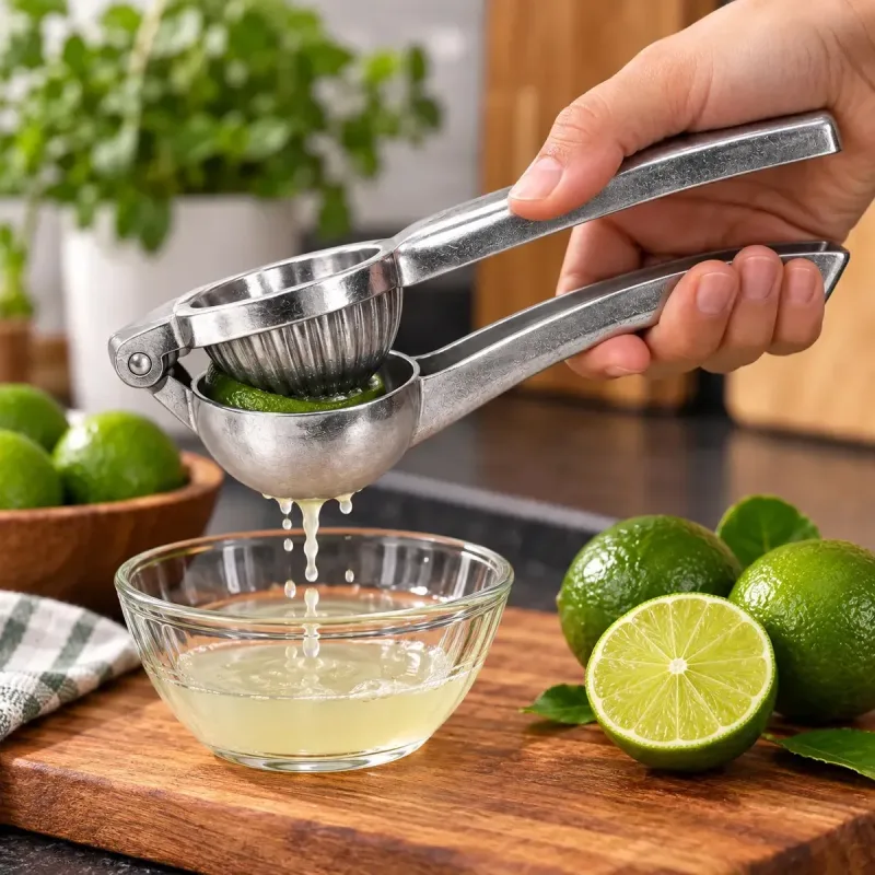 Espremedor Manual de Limão Frutas Cítricas 20cm Metal Extrator de Suco Prático