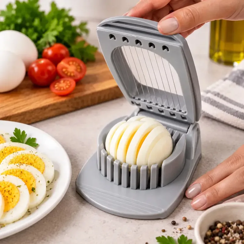 Fatiador Culinário De Ovos Cozidos Cortador Manual Rodelas