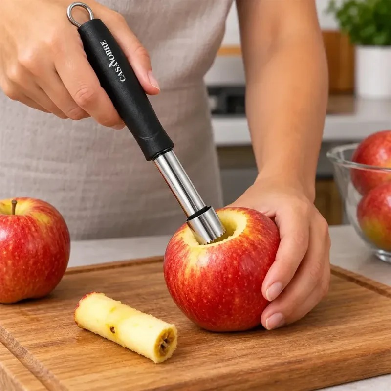 Extrator De Miolo Fruta Maçã Polpa Aço Inox Removedor Manual