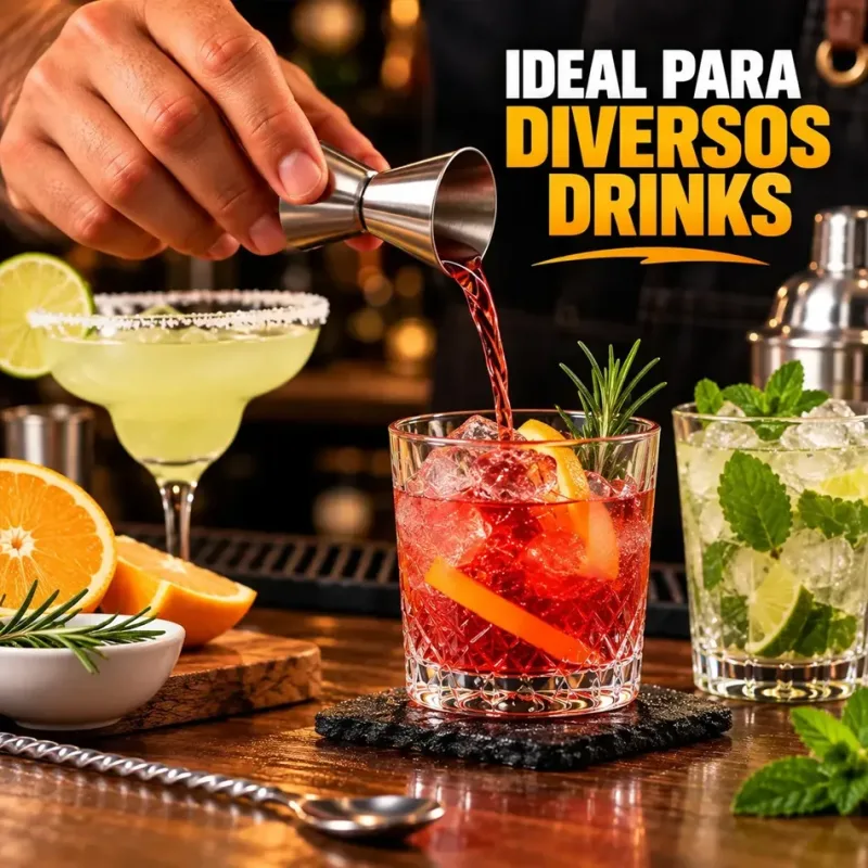 Copo Dosador Duplo Para Drinks Bebidas Coquetel Bar Aço Inox