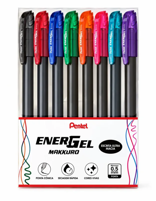 Kit Makkuro Estojo Com 8 Cores 0.5mm