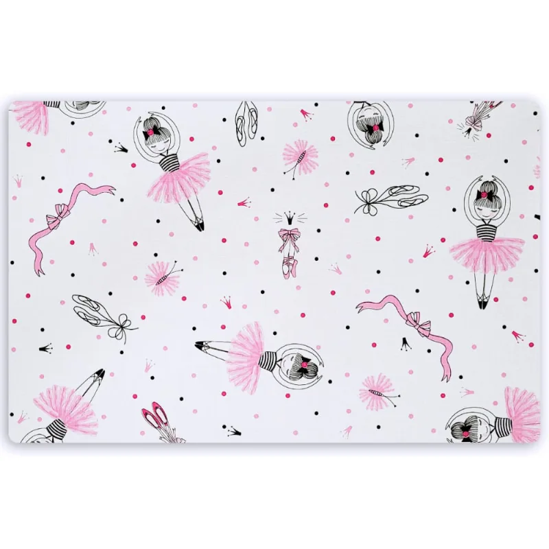 4 Jogo Americano Bailarina Rosa Infantil - Impermeável Pvc